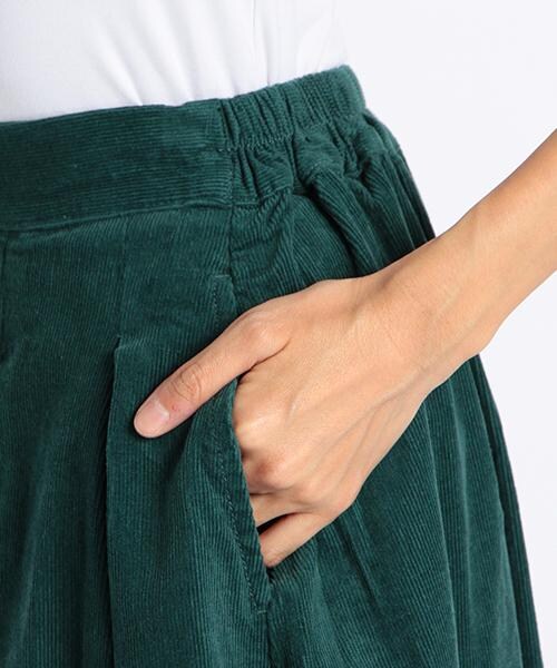 DOUBLE NAME（ダブルネーム）の「タックギャザー膝丈ＳＫＴ（スカート・レディース・ネイビー/グリーン/レッド/キナリ・FREE）」の7枚目の写真