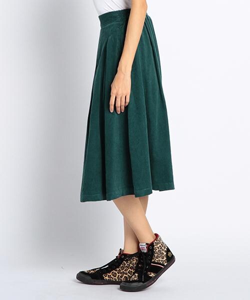 DOUBLE NAME（ダブルネーム）の「タックギャザー膝丈ＳＫＴ（スカート・レディース・ネイビー/グリーン/レッド/キナリ・FREE）」の5枚目の写真