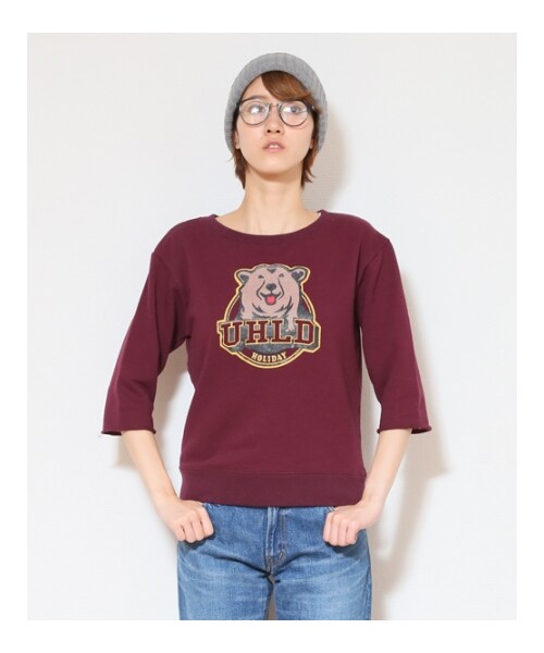 HOLIDAY（ホリデイ）の「《予約商品》BEAR SWEAT TOPS（トップス・レディース・WHITE/GRAY/BURGUNDY・ONE SIZE）」の3枚目の写真