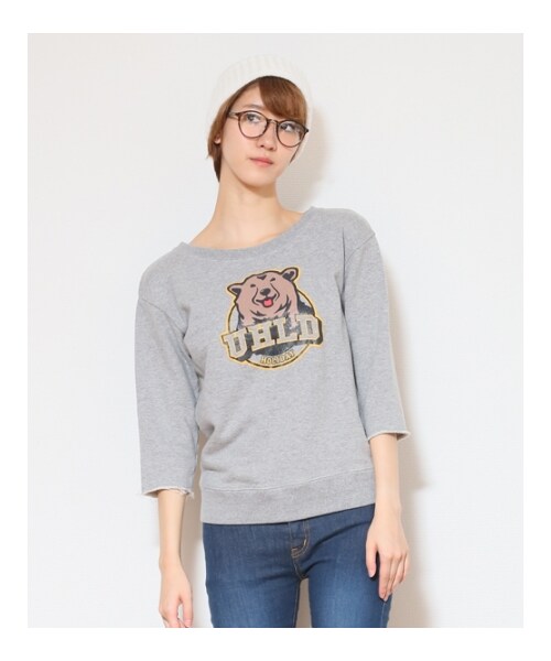 HOLIDAY（ホリデイ）の「《予約商品》BEAR SWEAT TOPS（トップス・レディース・WHITE/GRAY/BURGUNDY・ONE SIZE）」の2枚目の写真