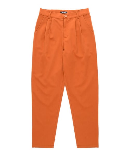 Re:EDIT(リエディ)の「鈴木えみ着用 Sweet掲載 ベーシックテーパードタックパンツ(パンツ・レディース・ブラック/キャメル/バーガンディ/オレンジレッド/ブルーグリーン/ネイビー/チェックレッド/チェックグリーン/チェックネイビー/ストライプブラック/ストライプグレー/ストライプネイビー/ストライプレッド/ストライプグリーン/グレンチェック/格子ブラック/格子ネイビー・S/M/L)」の5枚目の写真