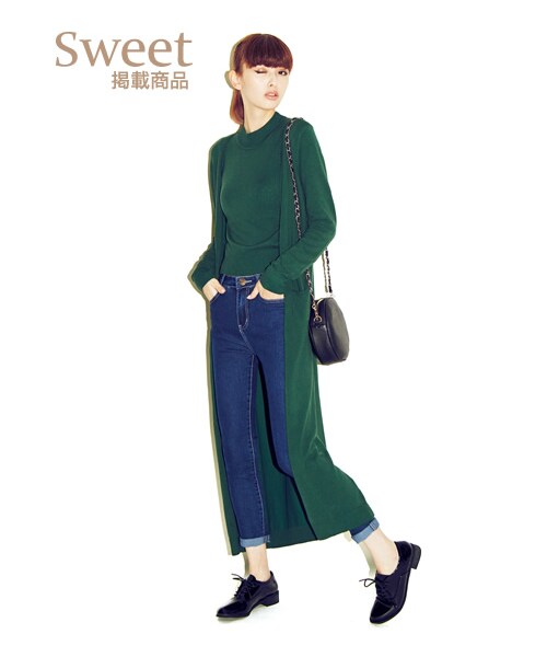 Re:EDIT（リエディ）の「鈴木えみ着用 Sweet掲載 CHICMUSEエナメルローヒールレースアップパンプス（シューズ・レディース・ブラック/ホワイト/ベージュ/レッド/グリーン/ネイビー・S/M/L/LL）」の2枚目の写真