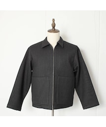 ブルゾン ATHA DOUBLE MELTON LINER JACKET Navy ATHA ブルゾン ATHA DOUBLE MELTON LINER JACKET Navyの通販 by Store