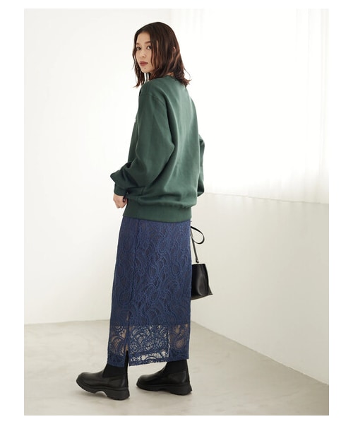 Green　Parks（グリーンパークス）の「■Champion クルーネックスウェット（トップス・ブラック/モカ/ネイビー/ダークグリーン・F）」の3枚目の写真