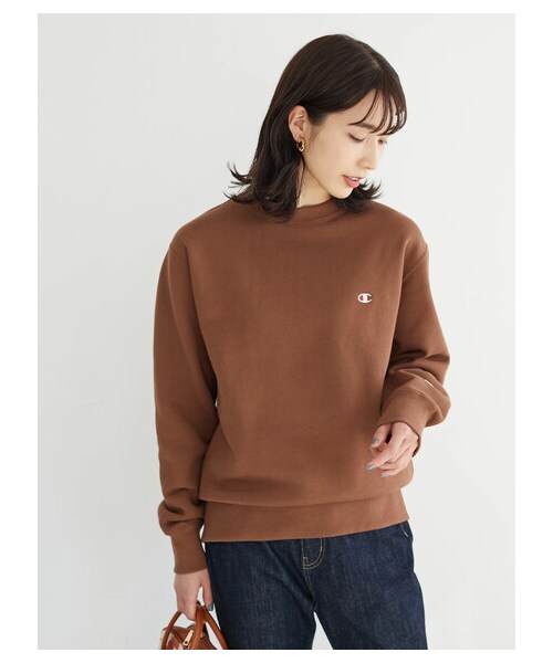 Green　Parks（グリーンパークス）の「■Champion クルーネックスウェット（トップス・ブラック/モカ/ネイビー/ダークグリーン・F）」の10枚目の写真
