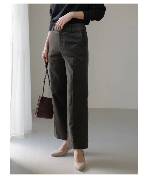 AMERICAN HOLIC(アメリカンホリック)の「ストレッチコールテンセンタープレスパンツ(パンツ・オフホワイト/チャコールグレー/グレーベージュ/サックスブルー・XS/S/M/L)」の21枚目の写真