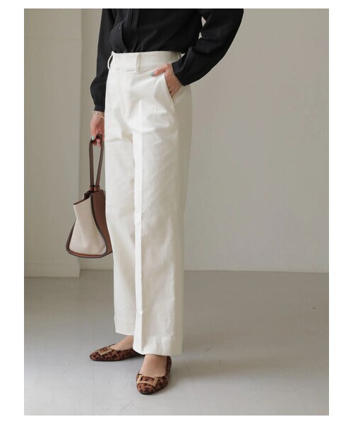 AMERICAN HOLIC(アメリカンホリック)の「ストレッチコールテンセンタープレスパンツ(パンツ・オフホワイト/チャコールグレー/グレーベージュ/サックスブルー・XS/S/M/L)」の15枚目の写真