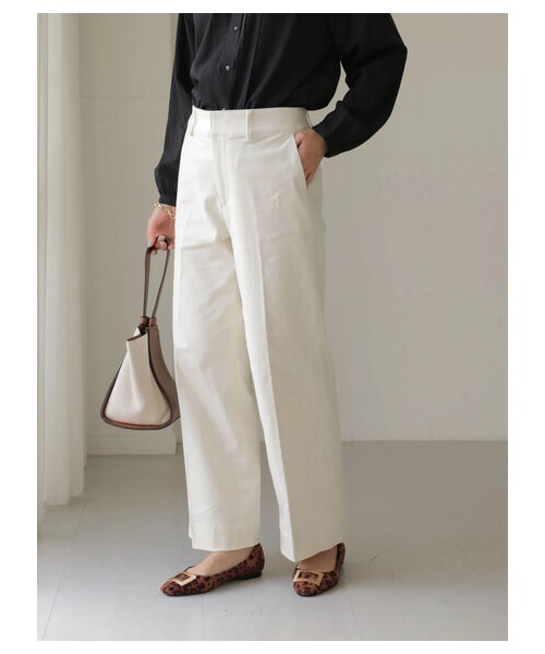 AMERICAN HOLIC(アメリカンホリック)の「ストレッチコールテンセンタープレスパンツ(パンツ・オフホワイト/チャコールグレー/グレーベージュ/サックスブルー・XS/S/M/L)」の16枚目の写真