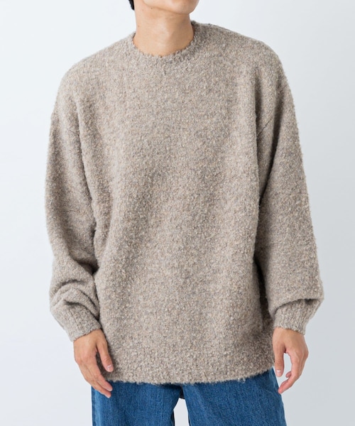 ストレッチボアビッグシルエットニット