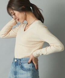 RIVE DROITE | 【大人のワードローブにマストな一枚】針抜き裏総針Vネックニット(ニット/セーター)