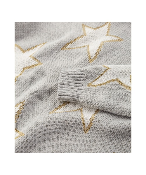 gracegift（グレースギフト）の「甜星女孩 韓國星星金蔥滾邊針織上衣（その他・レディース・灰・F）」の3枚目の写真