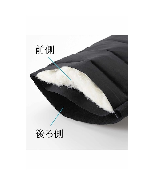 Live in comfort（リブインコンフォート）の「リブ イン コンフォート ダウンの暖かさ+美脚ラインでスッキリ見せもかなう 前だけダウンパンツ〈ブラック〉（レディースファッション > ボトムス > パンツ・レディース・ブラック・ｳｴｽﾄ85-93/股下72cm/ｳｴｽﾄ93-101/股下72cm/ｳｴｽﾄ69-77/股下72cm/ｳｴｽﾄ77-85/股下72cm/ｳｴｽﾄ69-77/股下67cm/ｳｴｽﾄ69-77/股下77cm/ｳｴｽﾄ64-70/股下72cm/ｳｴｽﾄ64-70/股下67cm/ｳｴｽﾄ64-70/股下77cm/ｳｴｽﾄ58-64/股下72cm）」の5枚目の写真