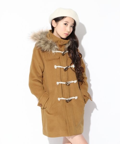 repipi armario（レピピ アルマリオ）の「ロングダッフルコート（ジャケット/アウター・レディース・レッド/キャメル/ネイビー・ＸＳ/Ｓ/Ｍ）」の2枚目の写真