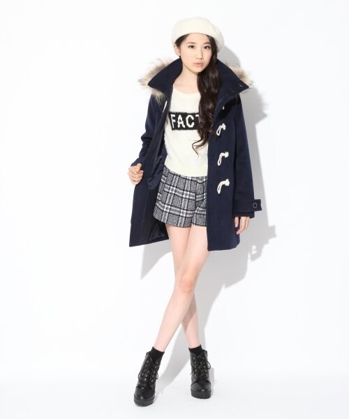 repipi armario（レピピ アルマリオ）の「ロングダッフルコート（ジャケット/アウター・レディース・レッド/キャメル/ネイビー・ＸＳ/Ｓ/Ｍ）」の6枚目の写真