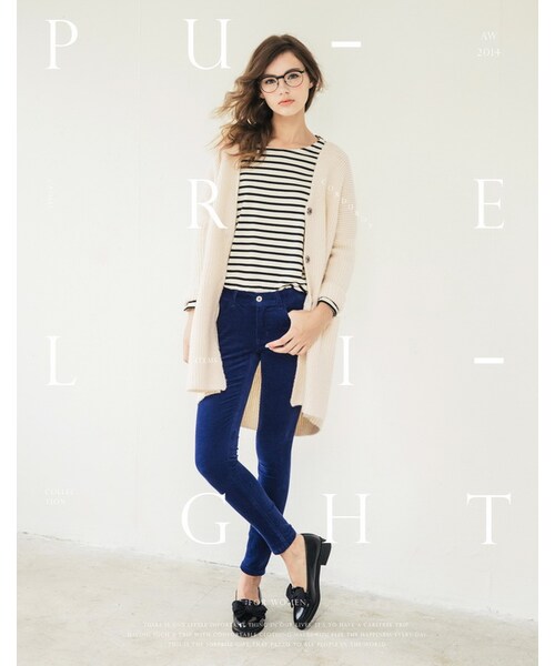 PAZZO（パッゾ）の「歐美休閒開襟長版粗針織外套（ジャケット/アウター・レディース・杏/淺灰/粉橘・F）」の2枚目の写真