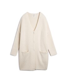 PAZZO | 歐美休閒開襟長版粗針織外套(ジャケット/アウター)