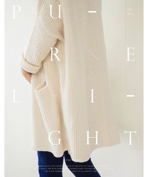 PAZZO（パッゾ）の「歐美休閒開襟長版粗針織外套（ジャケット/アウター・レディース・杏/淺灰/粉橘・F）」の4枚目の写真