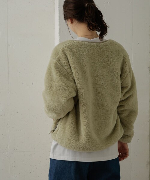 DANTON（ダントン）の「DANTON HIGH PILE ZIP V-NECK JACKET（）」 - WEAR