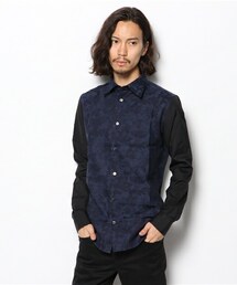 MID by MIDWEST | MID by MIDWEST レギュラー前後カモＸ袖無地シャツ(シャツ/ブラウス)