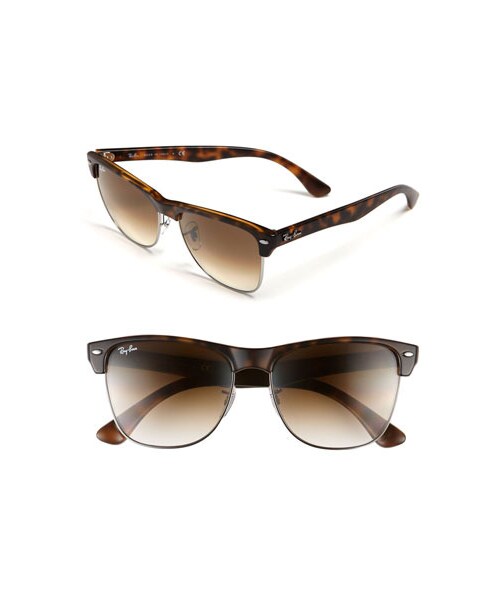 Ray-Ban（レイバン）の「Ray-Ban 'Highstreet' 57mm Sunglasses（サングラス・レディース・Demi Havana/ Brown Gradient）」の3枚目の写真