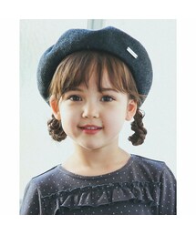 ユニセックス BeBeロゴ プレート ニット ベレー帽