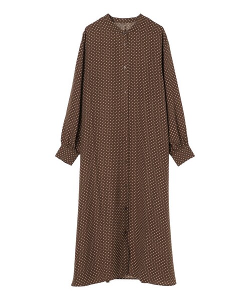 earth music&ecology(アースミュージックアンドエコロジー)の「フラワードットシャツワンピース(ワンピース/ドレス・ブラック/ブラウン/グリーン・F)」の20枚目の写真