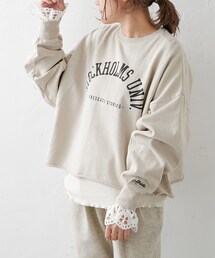 PUAL CE CIN | ピグメント裏毛ショート丈プルオーバー(Tシャツ/カットソー)