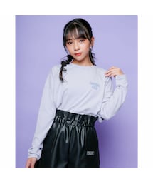 ZIDDY | トレンドバックロゴプリント長袖Tシャツ(Tシャツ/カットソー)