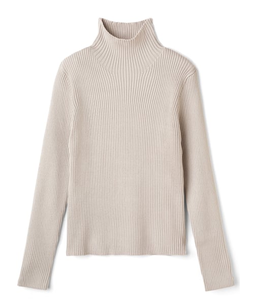 GRL（グレイル）の「ボトルネックリブニットトップス（ニット/セーター・レディース・ブラック/アイボリー/ライトブルー/ベージュ/ブラウン/オフホワイト/オレンジ・S）」の5枚目の写真