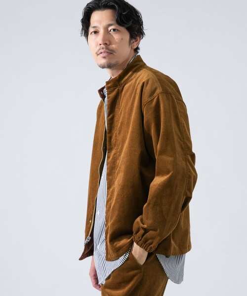 URBAN RESEARCH ROSSO WOMEN（アーバンリサーチ　ロッソ）の「拉鍊立領燈芯絨夾克（ジャケット/アウター・メンズ・黑色/棕色・M/L）」の3枚目の写真