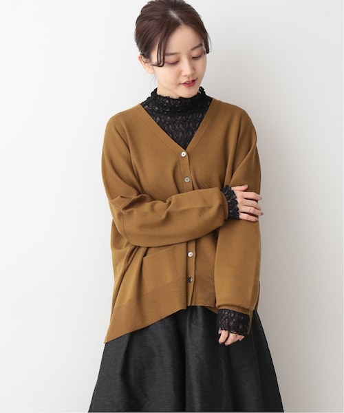 IENA イエナ　アンゴラ　ニットカーディガン　キャメル　ブラウン　Noble IENA イエナ Vネックカーディガン ブラウン キャメル イエナアンゴラ