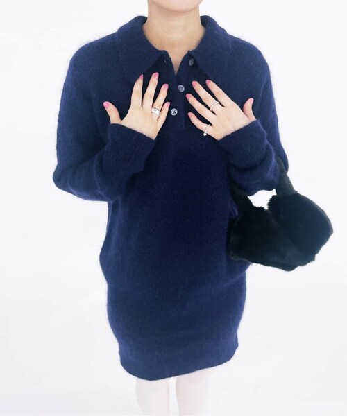 モヘアナイロンポロ2WAY ワンピース EDIT. FOR LULU（エディットフォールル）の「モヘヤナイロンポロ2WAY