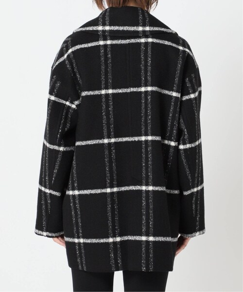 【定価59400円】　NOBLEイタリア製生地使用　ビッグチェックショートコート Noble（ノーブル）の「NALYAビッグチェックショートコート◇（）」 - WEAR