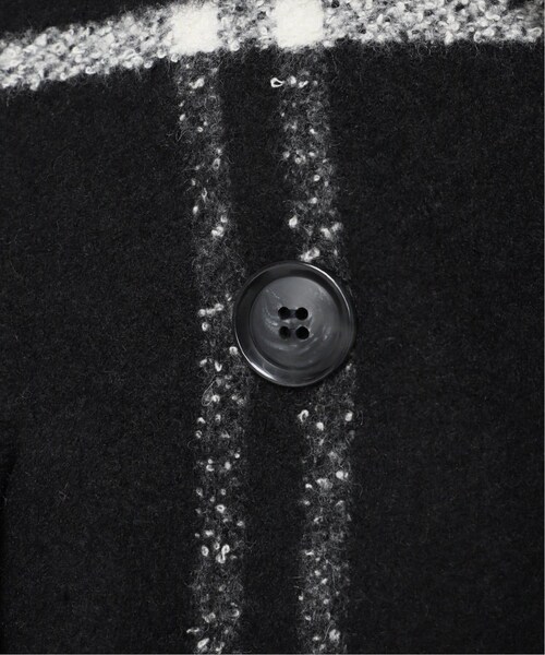 【定価59400円】　NOBLEイタリア製生地使用　ビッグチェックショートコート 定価59400円】 NOBLEイタリア製生地使用 ビッグチェックショートコート