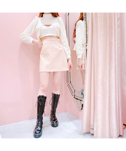 lilLilly（リルリリー）の「レザークロコミニスカート（スカート・レディース・PINK(S)/PINK(M)/BLACK(S)/BLACK(M)）」の13枚目の写真