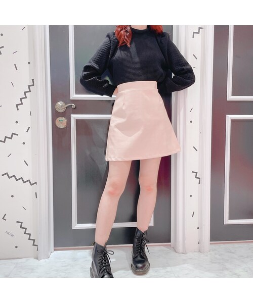 lilLilly（リルリリー）の「レザークロコミニスカート（スカート・レディース・PINK(S)/PINK(M)/BLACK(S)/BLACK(M)）」の12枚目の写真
