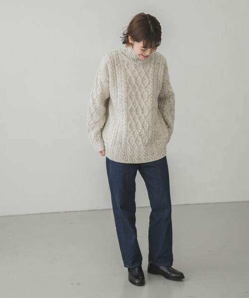 AURALEE（オーラリー）の「AURALEE WOOLBABYALPACANEPPEDTTLPULLOVER（その他・レディース・MIX IVORY・1）」の10枚目の写真