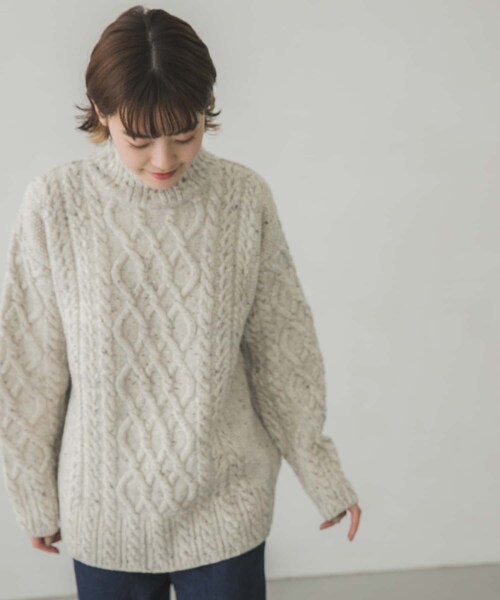 AURALEE（オーラリー）の「AURALEE WOOLBABYALPACANEPPEDTTLPULLOVER（その他・レディース・MIX IVORY・1）」の4枚目の写真