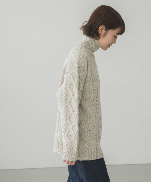 AURALEE（オーラリー）の「AURALEE WOOLBABYALPACANEPPEDTTLPULLOVER（その他・レディース・MIX IVORY・1）」の3枚目の写真