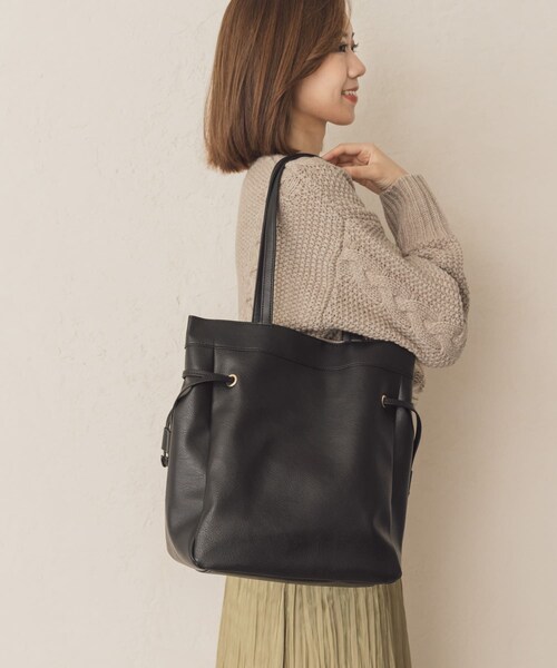 RODE SKO(ロデスコ)の「キンチャク風トートバッグ(その他・レディース・IVORY/BLACK/CAMEL/SILVER・one)」の7枚目の写真