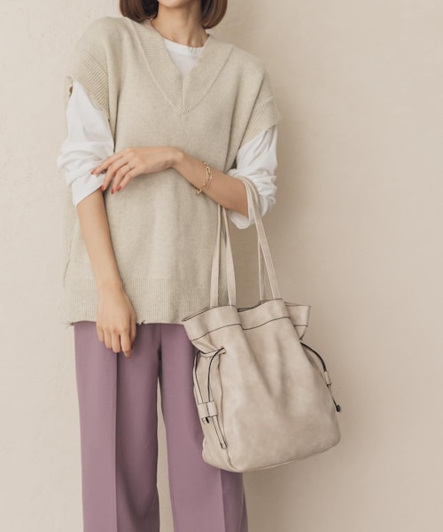 RODE SKO(ロデスコ)の「キンチャク風トートバッグ(その他・レディース・IVORY/BLACK/CAMEL/SILVER・one)」の11枚目の写真