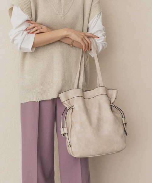 RODE SKO(ロデスコ)の「キンチャク風トートバッグ(その他・レディース・IVORY/BLACK/CAMEL/SILVER・one)」の10枚目の写真