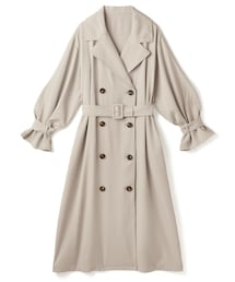 ベルト付きバックフレアトレンチコート