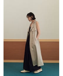 19號大道，造型手袖綁帶風衣背心