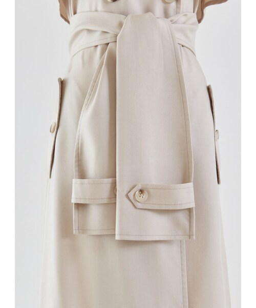 Marjorie（マージョリー）の「19號大道，造型手袖綁帶風衣背心（ジャケット/アウター・レディース・灰・F）」の10枚目の写真