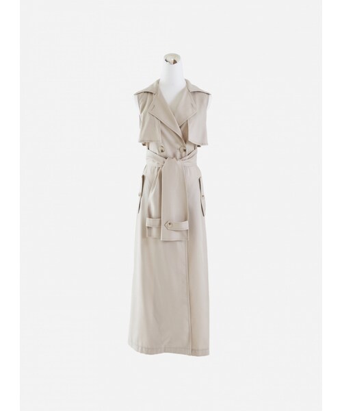 Marjorie（マージョリー）の「19號大道，造型手袖綁帶風衣背心（ジャケット/アウター・レディース・灰・F）」の7枚目の写真