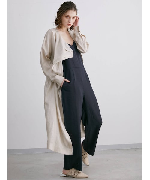 美品✨定価2.4万 エレンディーク ELENDEEK リネンカフタンワンピース ELENDEEK（エレンディーク）の「COVERED LINEN SH OP
