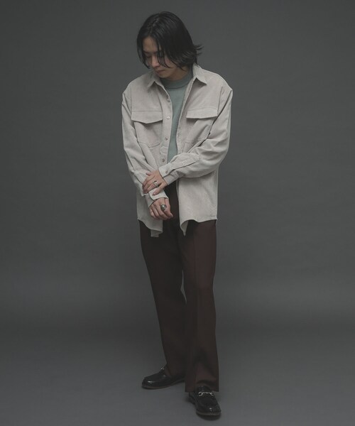 SENSE OF PLACE by URBAN RESEARCH（センスオブプレイスバイアーバンリサーチ）の「センタープレスストレートパンツ（その他・メンズ・BLACK/BROWN/GREIGE/ASPHALT・M/L）」の7枚目の写真