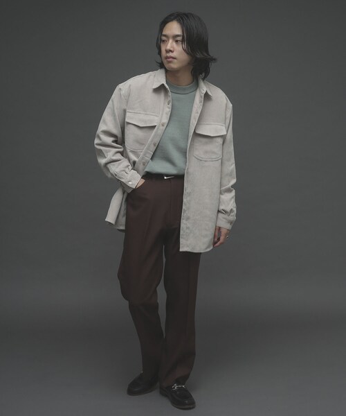 SENSE OF PLACE by URBAN RESEARCH（センスオブプレイスバイアーバンリサーチ）の「センタープレスストレートパンツ（その他・メンズ・BLACK/BROWN/GREIGE/ASPHALT・M/L）」の8枚目の写真
