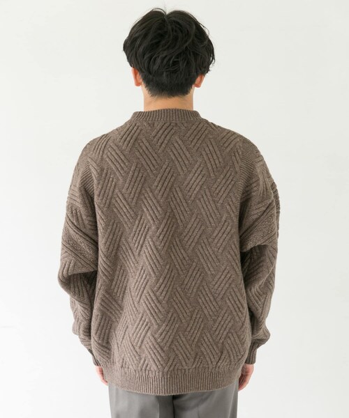 wool80%nylon20%YASHIKI  Ochiba Knit グリーン